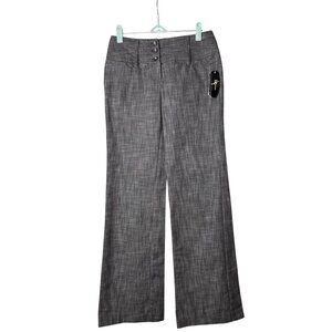 IZ Byer Juniors Wide Leg Dress Pants Size 3 Vintage Y2K Academia Black New